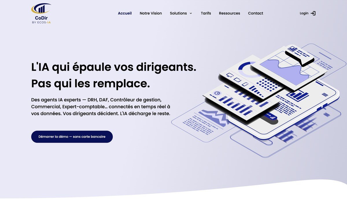 CoDir by Ecos-IA — L'IA qui épaule vos dirigeants, pas qui les remplace