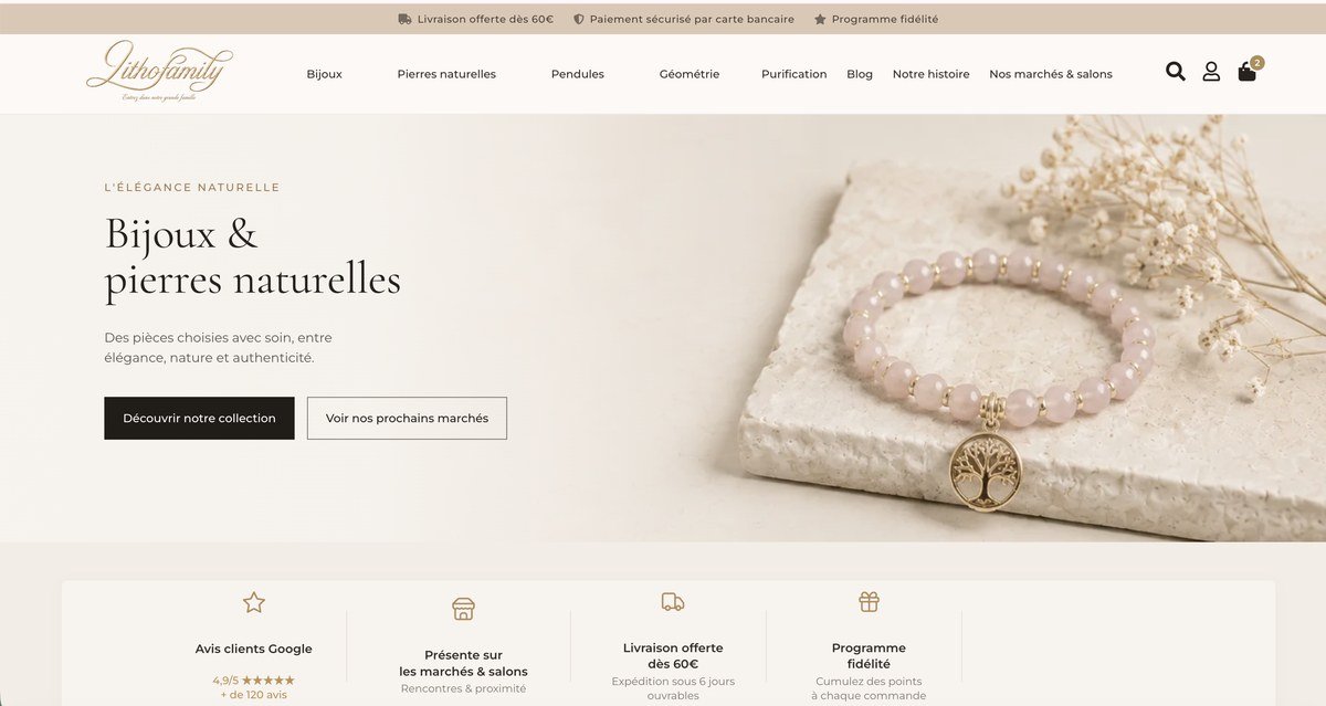 Lithofamily — bijoux et pierres naturelles, l'élégance naturelle